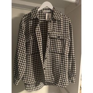 NWT London Austin Shacket Jacket Women's S Multicolor Herringbone Pockets Button